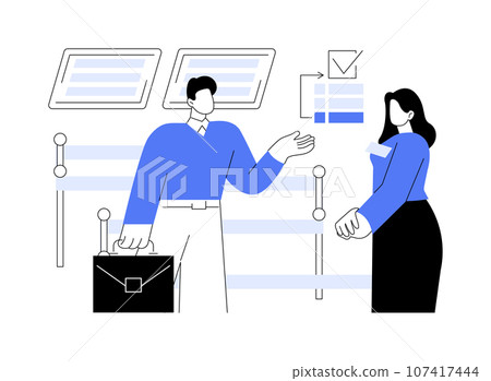 Priority line abstract concept vector illustration. Priority line abstract concept vector illustration. 107417444