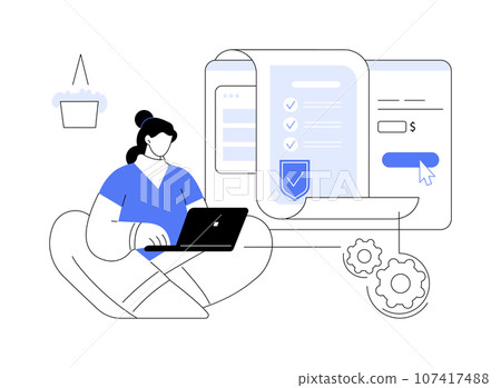 Buy license abstract concept vector illustration. 107417488