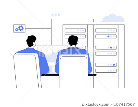 Database software abstract concept vector illustration. Database software abstract concept vector illustration. 107417507