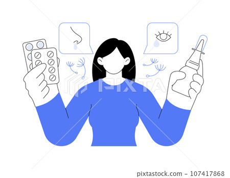 Allergy medication abstract concept vector illustration. 107417868