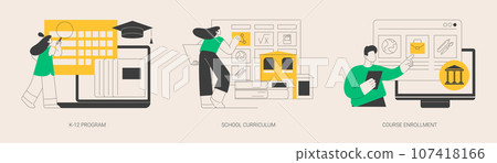 Public school abstract concept vector illustrations. 107418166