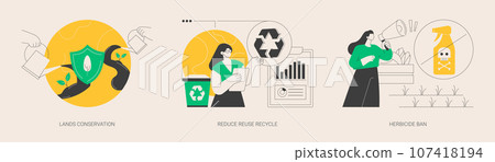 Nature protection abstract concept vector illustrations. 107418194