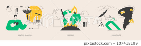 Natural disaster abstract concept vector illustrations. Natural disaster abstract concept vector illustrations. 107418199
