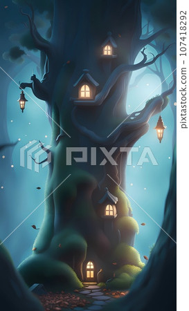 spooky halloween pumpkin on wooden background spooky halloween pumpkin on wooden background 107418292