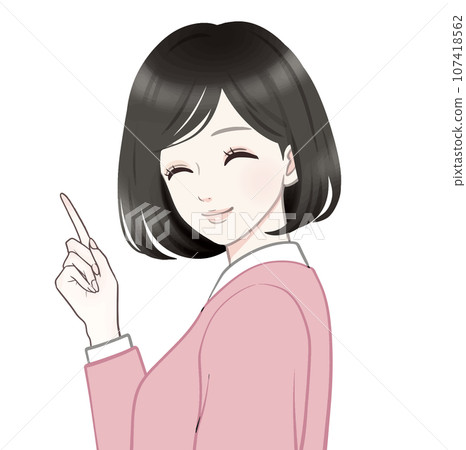 婦女和女孩插畫素材 107418562