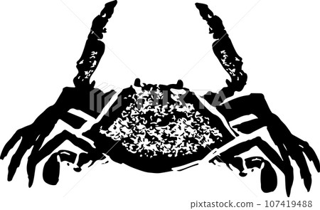 Illustration of a fish print of a crab Illustration of a fish print of a crab 107419488