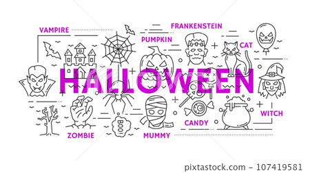 Halloween night background with vampire mummy Vector Image