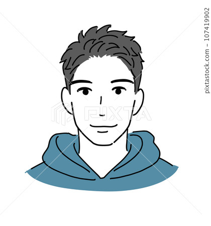 young man with short hair 107419902