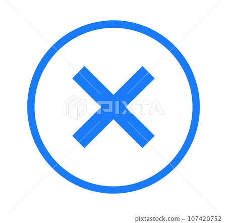 簡單的藍色十字標記 107420752