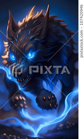 3D hellhound cartoon character design illustration 3D hellhound cartoon character design illustration 107420946