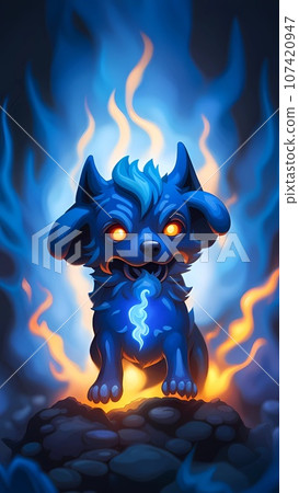 3D hellhound cartoon character design illustration 3D hellhound cartoon character design illustration 107420947