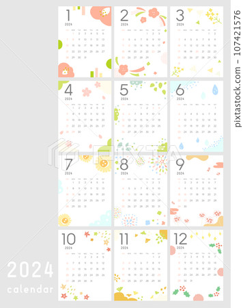 2024 年曆 107421576