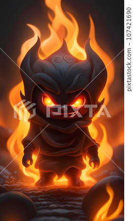 3D evil devil cartoon character design illustration 3D evil devil cartoon character design illustration 107421690