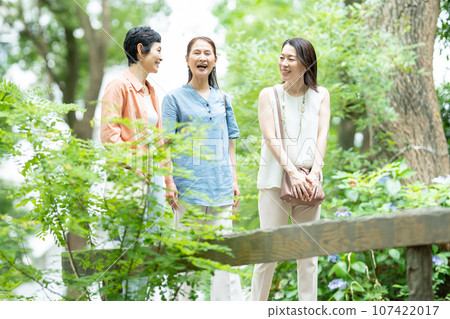 Middle women who enjoy traveling 107422017