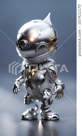 3D silver cartoon character design concept-插圖素材 [107422170] - PIXTA圖庫