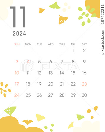 Calendar for November 2024 107422211