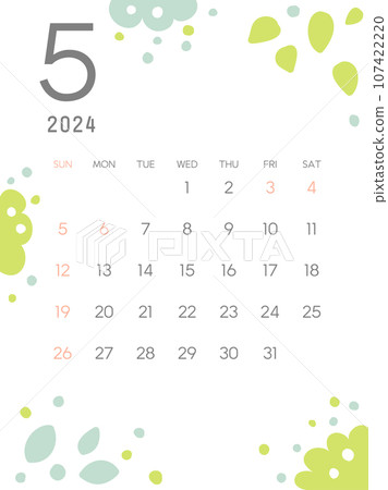 Calendar for May 2024 Calendar for May 2024 107422220