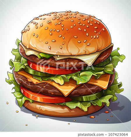 [AI image] Hamburger 107423064