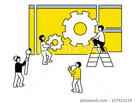 Illustration of web service production 107423219