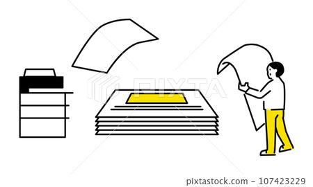 Illustration of making printed matter Illustration of making printed matter 107423229