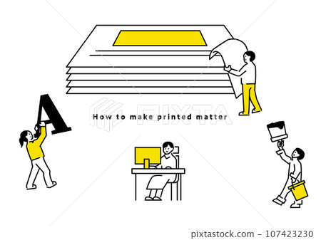 用於印刷品生產的插圖集 107423230