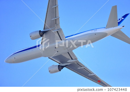 Takeoff and landing of an airliner 107423448