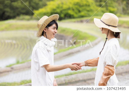 Agriculture Farmer Male and Female Agriculture Farmer Male and Female 107423495