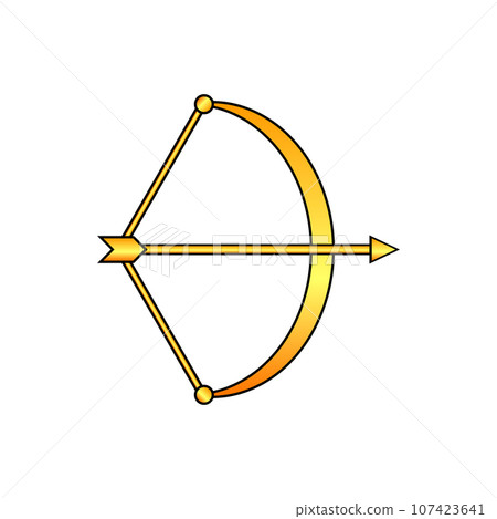 Bow with arrow icon. 107423641