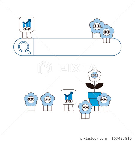 Stock investment characters Stock investment characters 107423816