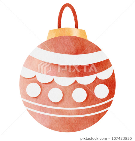 Watercolor Christmas Balls 107423830