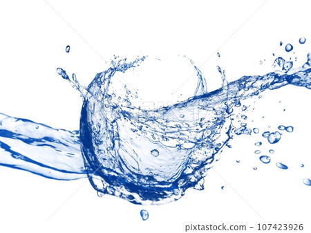 Abstract blue splashes and white background Abstract blue splashes and white background 107423926