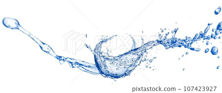 Abstract blue splashes and white background Abstract blue splashes and white background 107423927