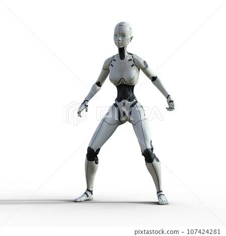 AI機器人女android android perming3DCG插畫素材 107424281