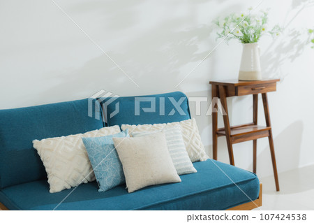  Blue sofa 107424538