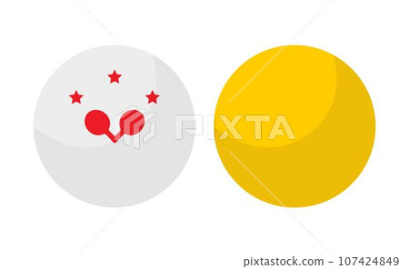 Table tennis balls, sports equipment for game Table tennis balls, sports equipment for game 107424849