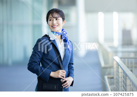 Airport ground staff guiding 107425875