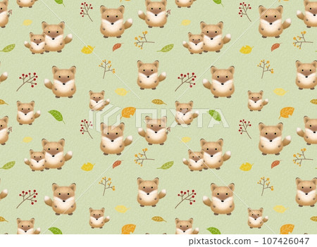 Fox seamless pattern B-8 Fox seamless pattern B-8 107426047