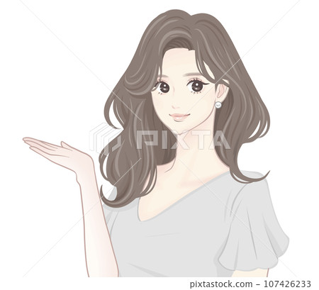 婦女和女孩插畫素材 107426233