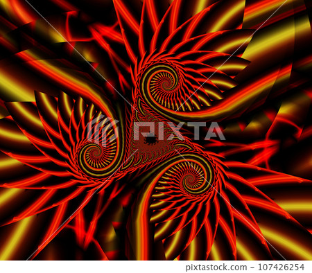 Computer generated abstract colorful fractal artwork 107426254