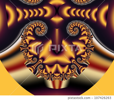 Computer generated abstract colorful fractal artwork 107426263