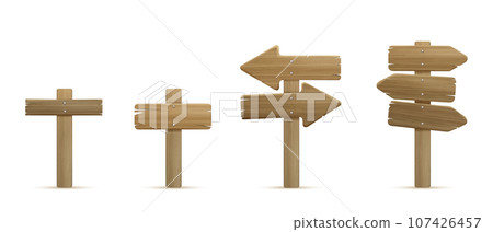 3d wooden arrow road sign board, street pointer 3d wooden arrow road sign board, street pointer 107426457