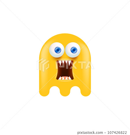 vector cute orange ghost isolated on white vector cute orange ghost isolated on white 107426822