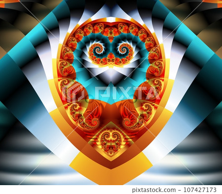 Computer generated abstract colorful fractal artwork Computer generated abstract colorful fractal artwork 107427173