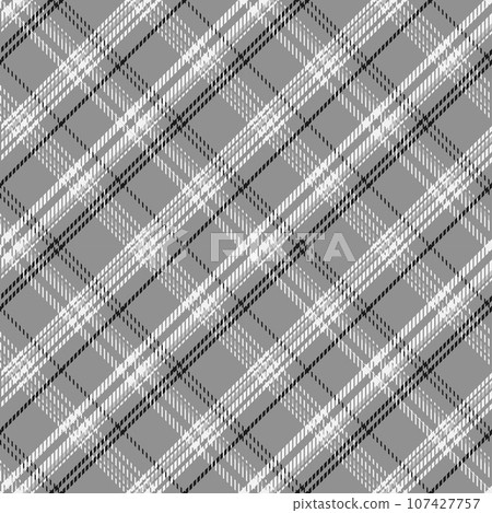 Black and white plaid seamless pattern. 107427757