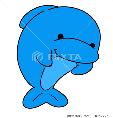 The illustration of a dolphin The illustration of a dolphin 107427762