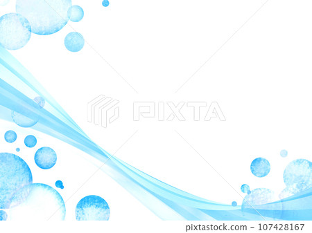 Blue soap bubbles and streamlines background material 107428167
