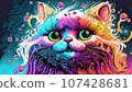 cute cat graphic art 107428681