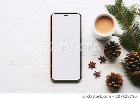 Winter image smartphone screen AI generated image AI image Winter image smartphone screen AI generated image AI image 107428750