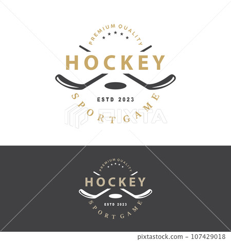Hockey Logo Design, Sports Game Symbol Template Hockey Logo Design, Sports Game Symbol Template 107429018