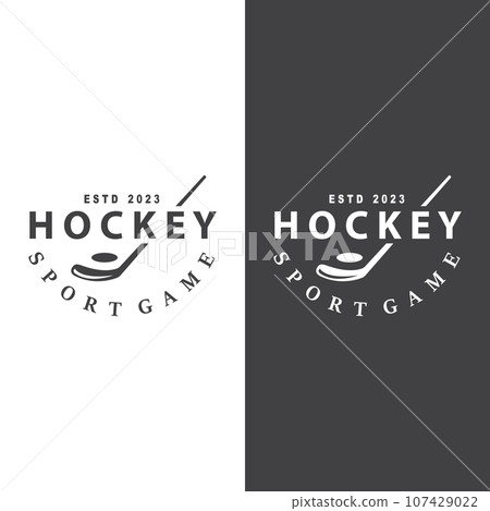 Hockey Logo Design, Sports Game Symbol Template Hockey Logo Design, Sports Game Symbol Template 107429022